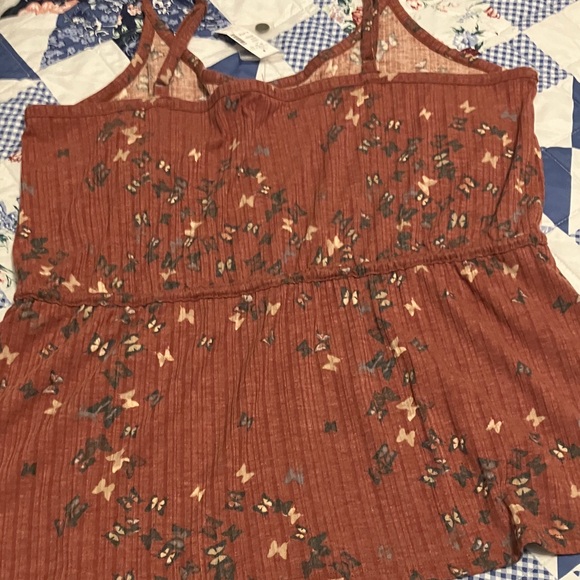 Maurices Dusty Pink Butterfly Print Tank Top - Picture 7 of 9